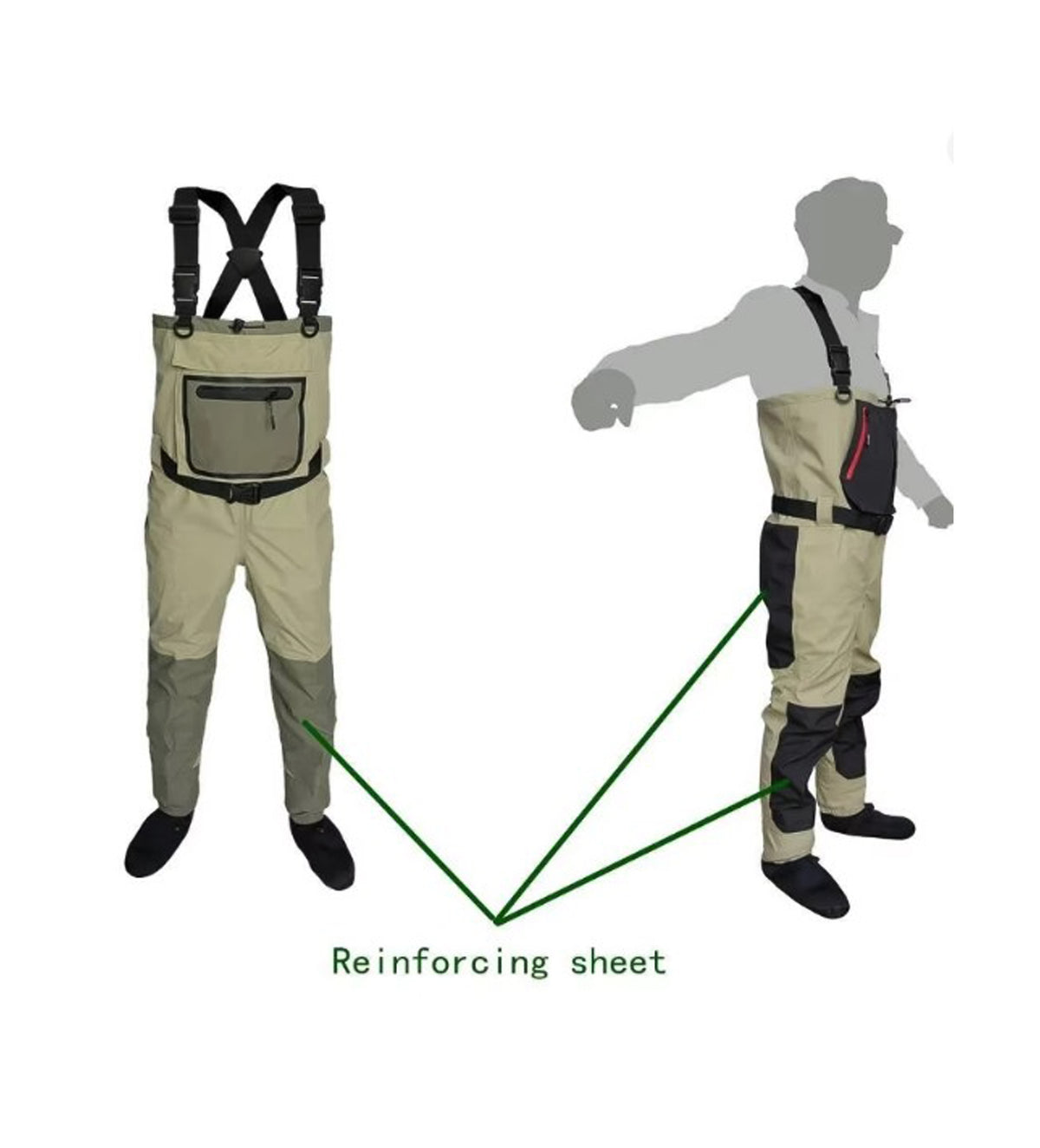 Fly Fishing Waders – Neoprene Foot, Waterproof & Breathable | S–XXXL