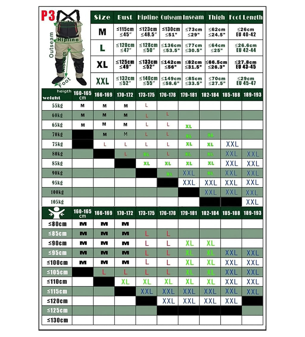 Fly Fishing Waders – Neoprene Foot, Waterproof & Breathable | S–XXXL